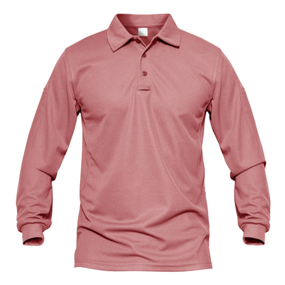 TACVASEN Men Outdoor T-shirts Work Polos Summer Quick Dry T-shirts Long Sleeve Lightweight Golf T-shirts Tee Tops