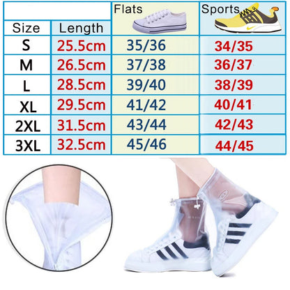 Waterproof Rain Reusable Shoes Cover Slip-resistant Zipper Rain Boots Overshoes High Quality Black Blue Blue High Shoes Cover