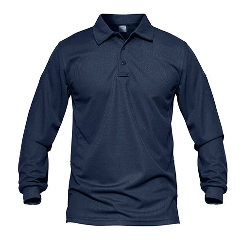 TACVASEN Men Outdoor T-shirts Work Polos Summer Quick Dry T-shirts Long Sleeve Lightweight Golf T-shirts Tee Tops