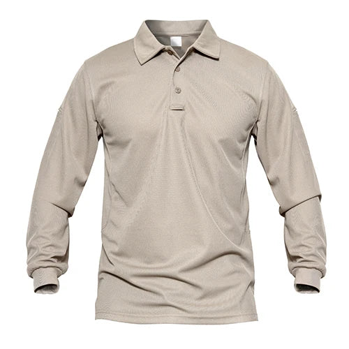 TACVASEN Men Outdoor T-shirts Work Polos Summer Quick Dry T-shirts Long Sleeve Lightweight Golf T-shirts Tee Tops