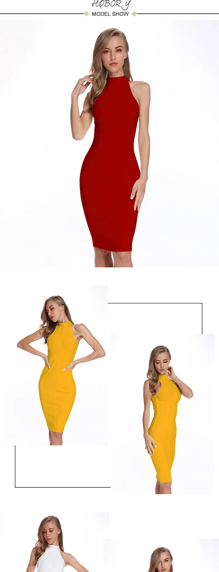 HQBORY Sexy sleeveless Vintage Black Bandage Dress Summer Women Slim Runway White Dress Bodycon Tank Turtleneck XL Vestido