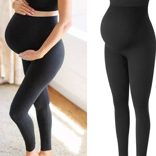 New Pregnancy High Waist Leggings Skinny Maternity clothes for pregnant women Belly Support Knitted Leggins Body Shaper Trousers