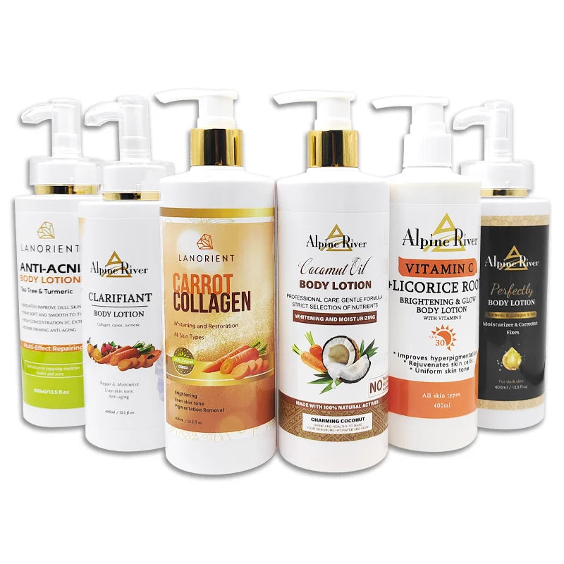 Private Label LANORIENT Natural Organic Turmeric Removing Dark Spots Moisturizing Skin Nourishing Lightening Body Lotion