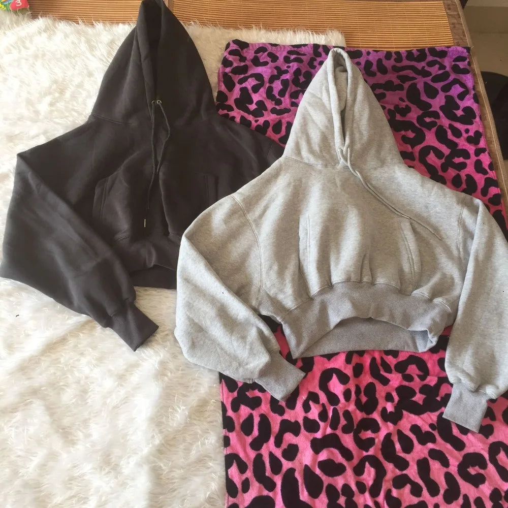 Wholesale Fleece Hoodie with Jogger Pant Sweat Suit Fall Winter 2 Piece Set Tracksuit Women Sports Outfit Two Piece Solid Casual