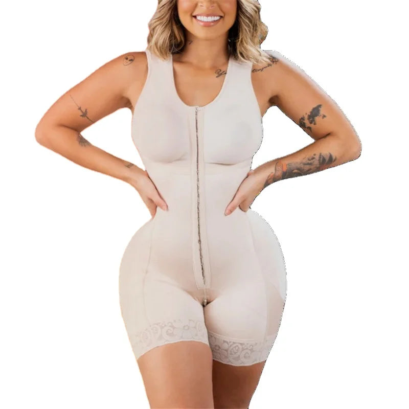 High Compression Full Body Shaper Private Label Plus Size Shapewear Slimming Underpants Open Crotch Sleeveless Shapewear