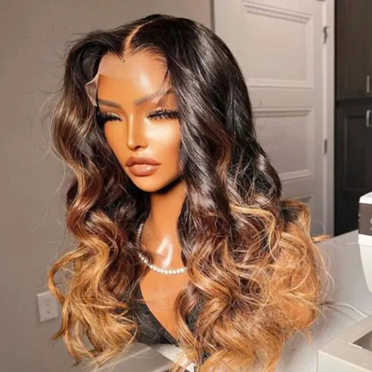 Wholesale Peruvian/Indian Color Body Wave Hair Wig, Virgin Glueless Lace Human Hair Wigs, HD Lace Frontal Wig for Black Women