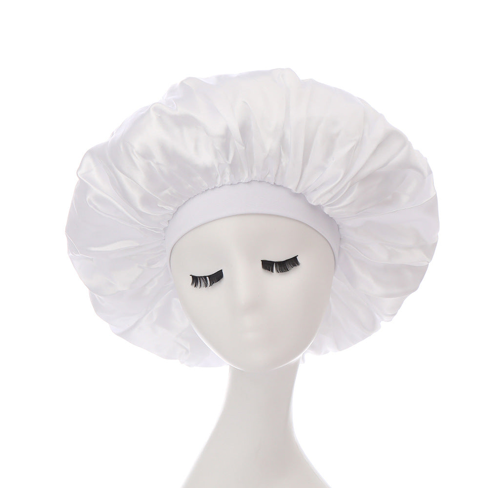 Large Bonnet Women Big Size Satin Bonnet Sleeping Night Women Cap Bonnet Hat Satin Cheveux Nuit Silk Bonnets for Women