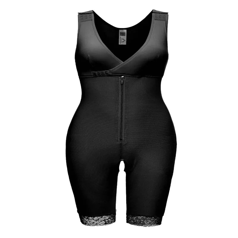 Zip Waist Lace Slimming Shaper Corset Control Shapewear Butt Lifter Strap Body Shaper Underwear Bodysuit Women Plus Size S-6xl