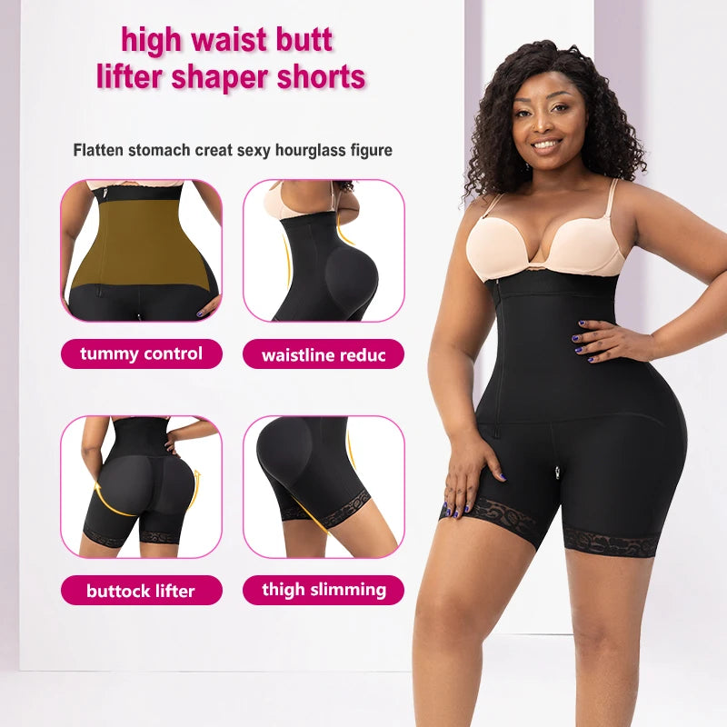 High Waist Breathable Shapewear Legging Bum Enhancing Knickers Waist Trainer Shaper Panties for Women