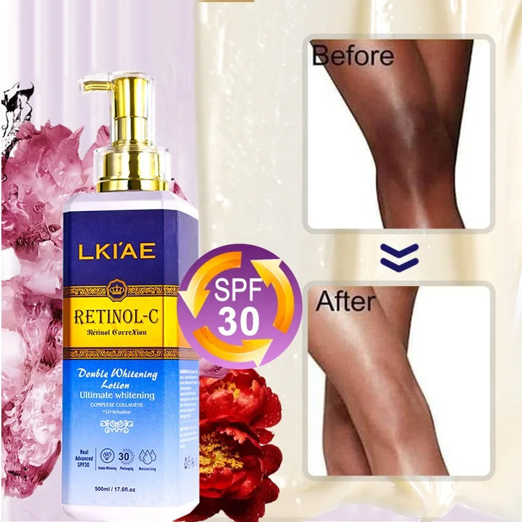 Ailke Natural Smooth Collagen Moisturising Wholesale Bleaching Skin Whitening Body Lotion With SPF