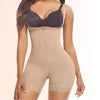 Ladies Slimming Bodysuit with Open Crotch Zipper Women's Everyday Breathable Butt Lift Shapewear for Tummy Control Light Level