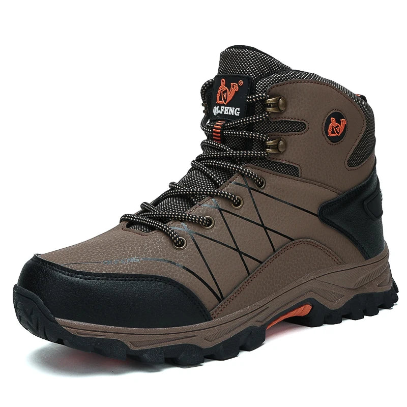 New Arrival Mens Outdoor Hiking Shoes Lightweight Breathable Durable High Top Trekking Boots Big Size