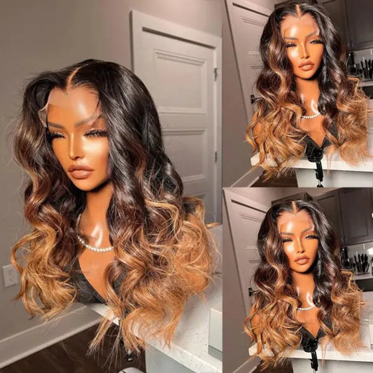 Wholesale Peruvian/Indian Color Body Wave Hair Wig, Virgin Glueless Lace Human Hair Wigs, HD Lace Frontal Wig for Black Women