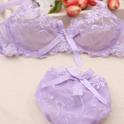 Logirlve Sexy Lingerie Female Push Up Bra Sets Seamless Bra For Women's Lace Underwear Two-piece Bralette Woman Set