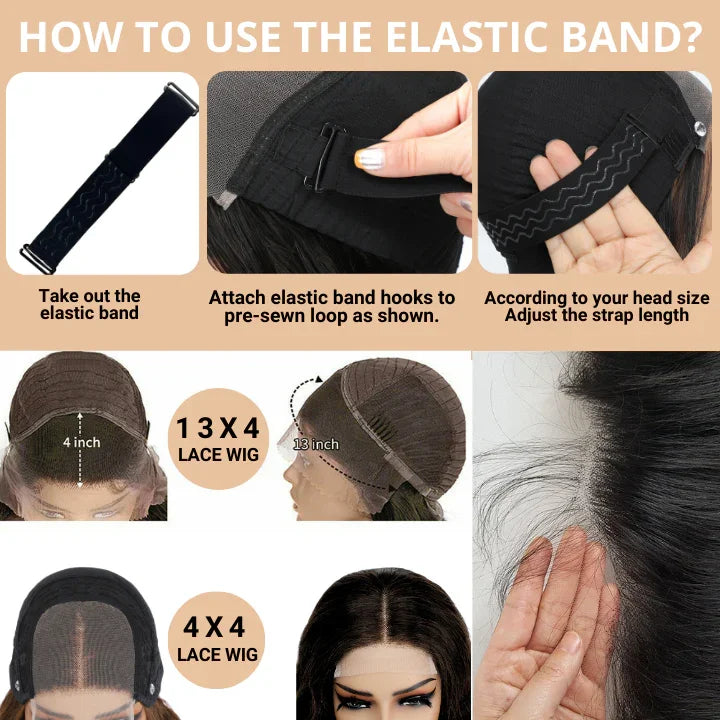 Royce Short Bob Transparent Lace Human Hair Wig,10-16 Inch Bone Straight Brazilian Hair Wig,4x4 13x4 Bob Wigs for Black Women