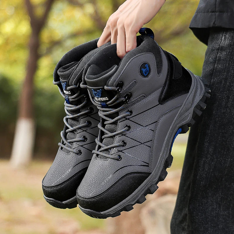 New Arrival Mens Outdoor Hiking Shoes Lightweight Breathable Durable High Top Trekking Boots Big Size