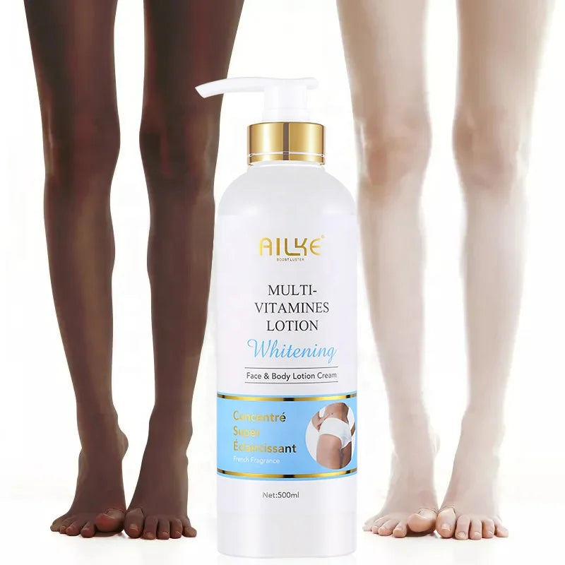 Private Label Ailke Natural Moisturizing Black Skin Lightening Whitening Body Lotion for Women