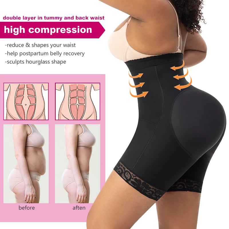 High Waist Breathable Shapewear Legging Bum Enhancing Knickers Waist Trainer Shaper Panties for Women