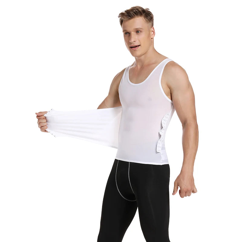 Shape Men Slimming Body Shaper Waist Trainer Vest with Tummy Control Girdle Posture Back Correction Abdomen Tank Top Shaperwear