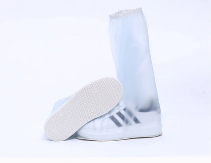 Waterproof Rain Reusable Shoes Cover Slip-resistant Zipper Rain Boots Overshoes High Quality Black Blue Blue High Shoes Cover