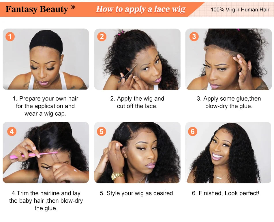 Long Deep Wave Women Wigs 100% Human Hair Jet Black 13x4/13x6 Lace Front Wigs Brazilian Remy Glueless Full Lace Wigs Human Hair