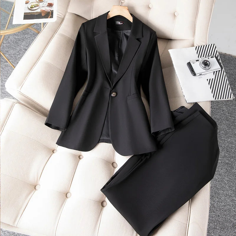 New High-quality Long Sleeve Professional Office Activity Two-piece Set Women's Jacket and Suit