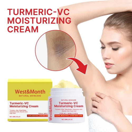 West Month Turmeric Vc Whitening Cream Lighten Dark Acanthoderma Nigricans Moisturizing Whitening Skin Beauty Cream