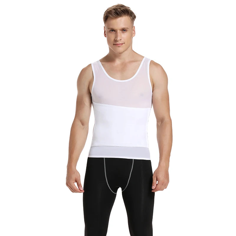 Shape Men Slimming Body Shaper Waist Trainer Vest with Tummy Control Girdle Posture Back Correction Abdomen Tank Top Shaperwear