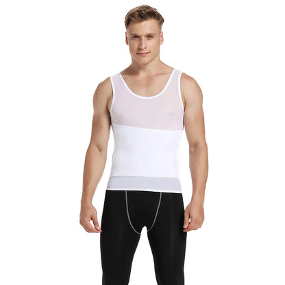 Shape Men Slimming Body Shaper Waist Trainer Vest with Tummy Control Girdle Posture Back Correction Abdomen Tank Top Shaperwear
