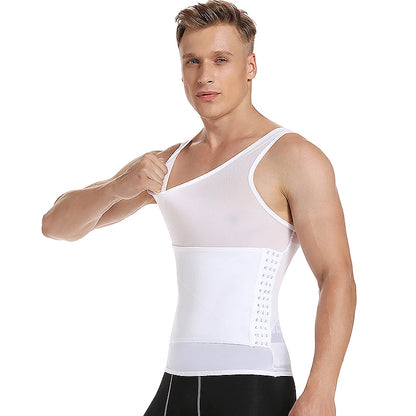 Shape Men Slimming Body Shaper Waist Trainer Vest with Tummy Control Girdle Posture Back Correction Abdomen Tank Top Shaperwear