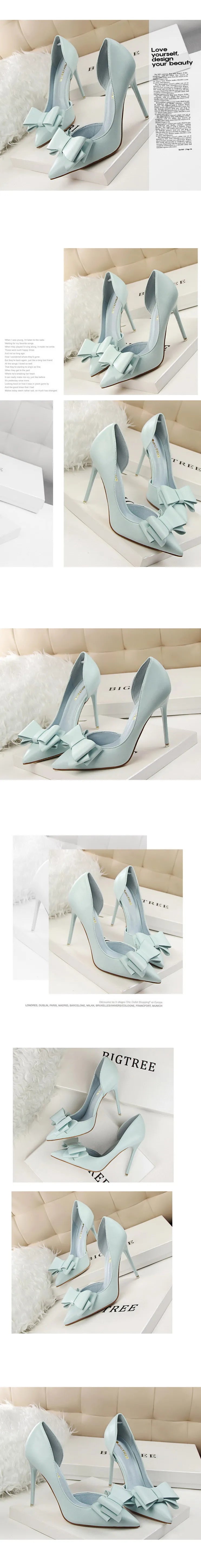 BIGTREE Shoes Bow-knot Woman Pumps Stiletto 10.5 Cm Women Basic Pump Pointed Toe Classic Pumps Sexy High Heels Women Shoes 2026