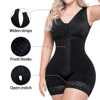 Plus Size Sexy Corset Bodysuit Shapewear for Women Breathable Slimming Shapers with Butt Lift and Waist Fajas Colombianas