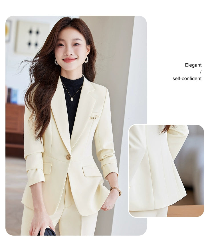 Blue Suit Female Spring & Fall 2025 New Arrival K-style Elegant Casual Suit Jacket Female Fancy Business Wear