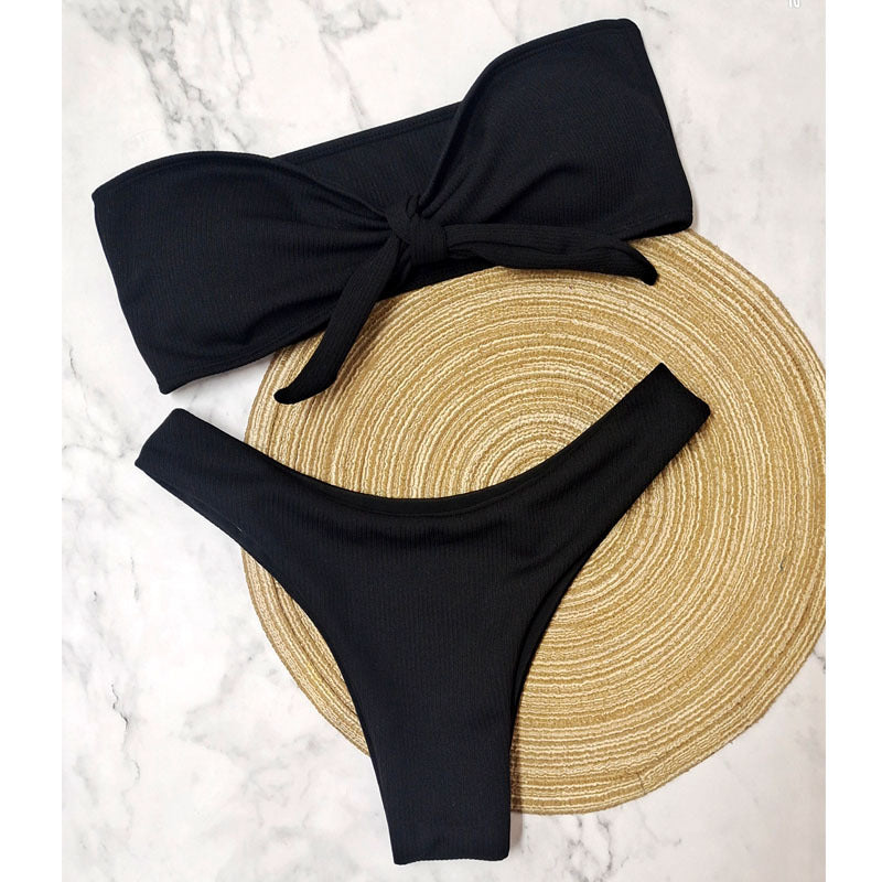 Bikini Bottoms Women's 2026 New Swimsuit Low Waisted Bottom Solid Brown Swimwear Thong Beachwear Brazilian Bathing Suit Summer