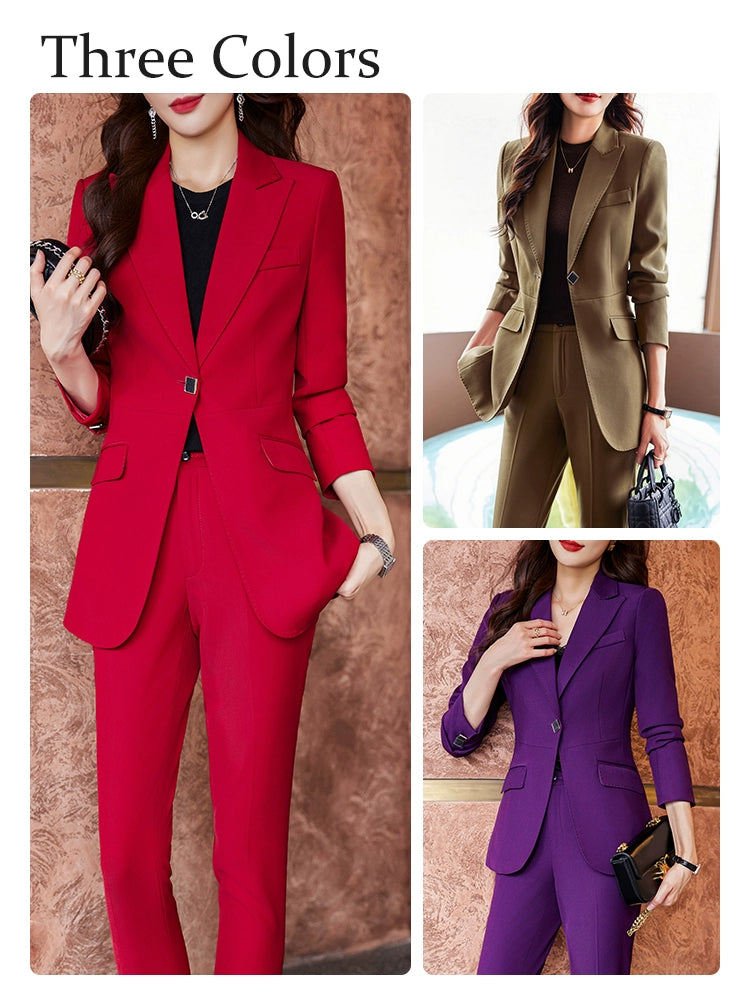 Coat Women's Red Work Clothes Suit Jacket