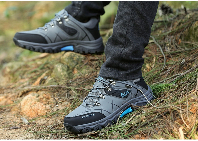 Plus Size Men's Shoes Autumn Sports Waterproof Non Slip Construction Site Work Autumn Fleece Insulated Cotton-Padded Shoes Hiking Labor Protection Fashion Shoes