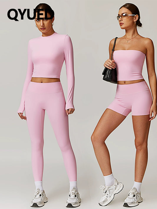 Fall and Winter Brushed Back Yoga Clothes Suit