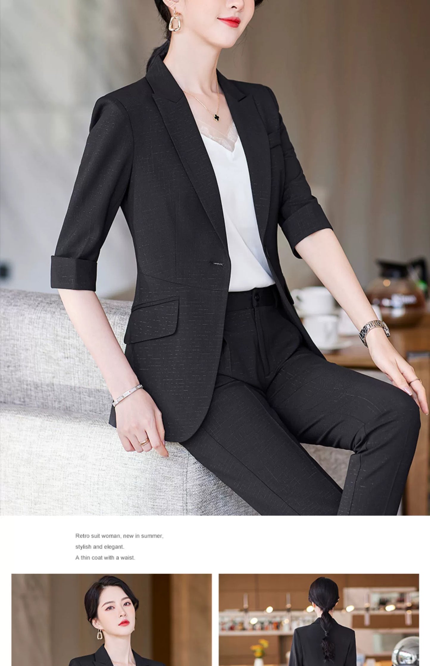 Red Summer New Elegant Hotel Manager Small Suit