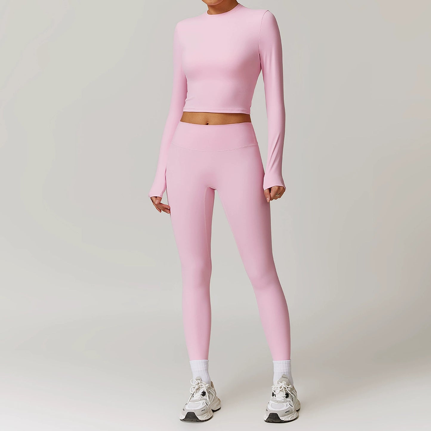 Fall and Winter Brushed Back Yoga Clothes Suit