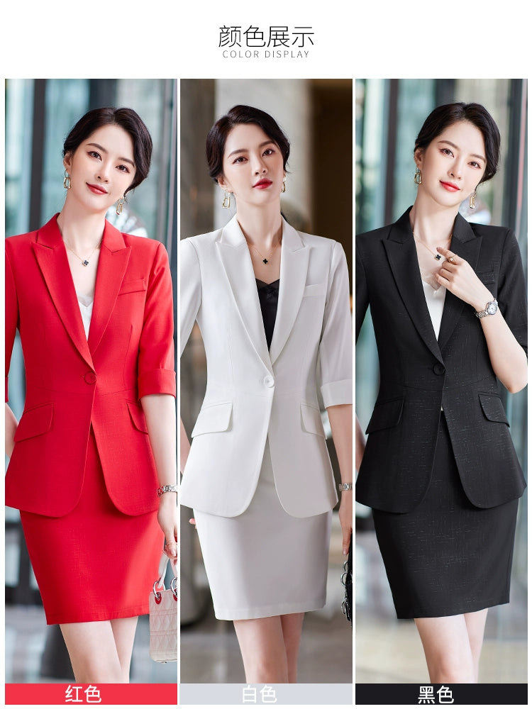 Red Summer New Elegant Hotel Manager Small Suit