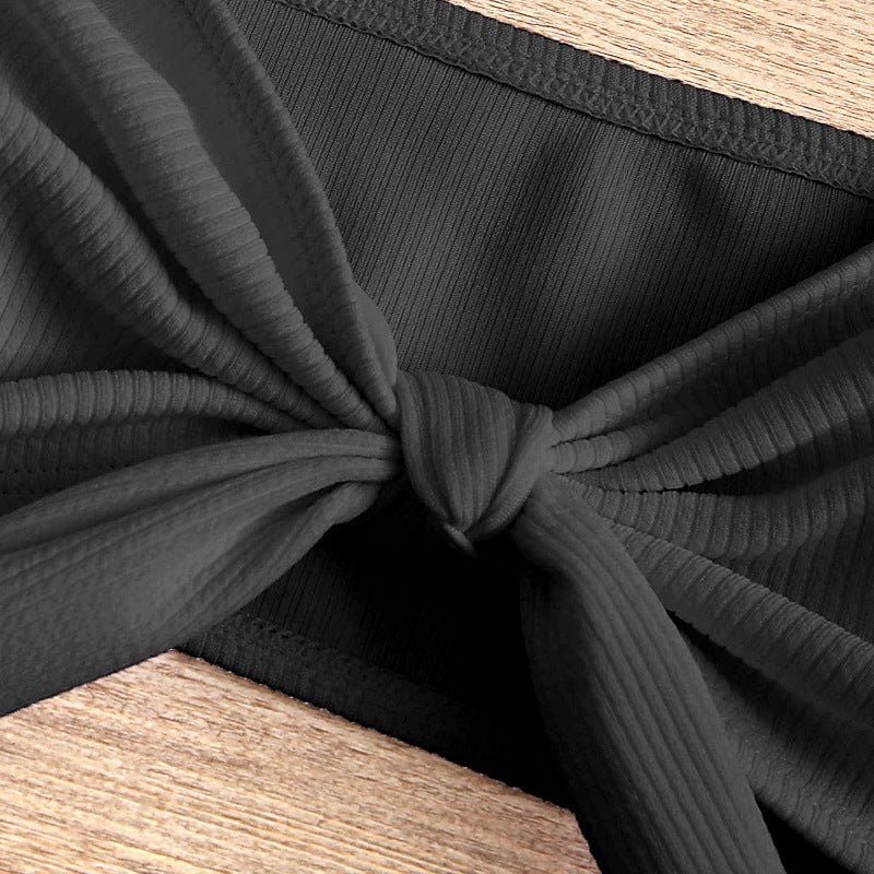 Bikini Bottoms Women's 2026 New Swimsuit Low Waisted Bottom Solid Brown Swimwear Thong Beachwear Brazilian Bathing Suit Summer