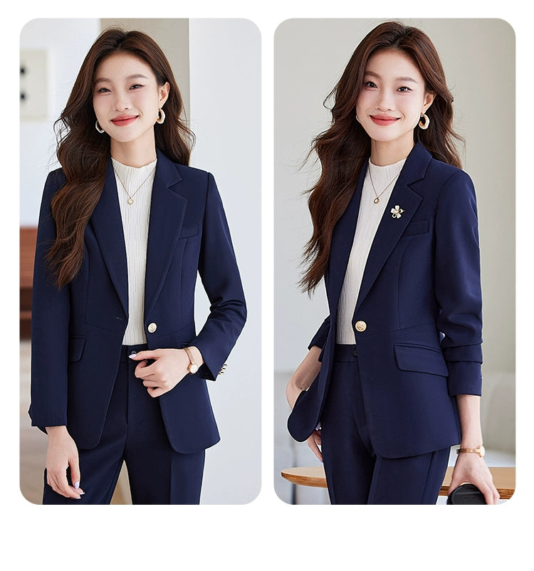 Blue Suit Female Spring & Fall 2025 New Arrival K-style Elegant Casual Suit Jacket Female Fancy Business Wear