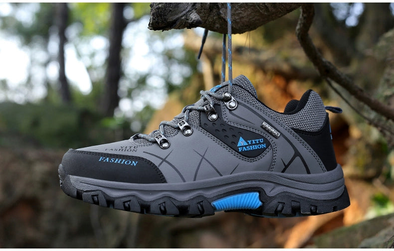 Plus Size Men's Shoes Autumn Sports Waterproof Non Slip Construction Site Work Autumn Fleece Insulated Cotton-Padded Shoes Hiking Labor Protection Fashion Shoes