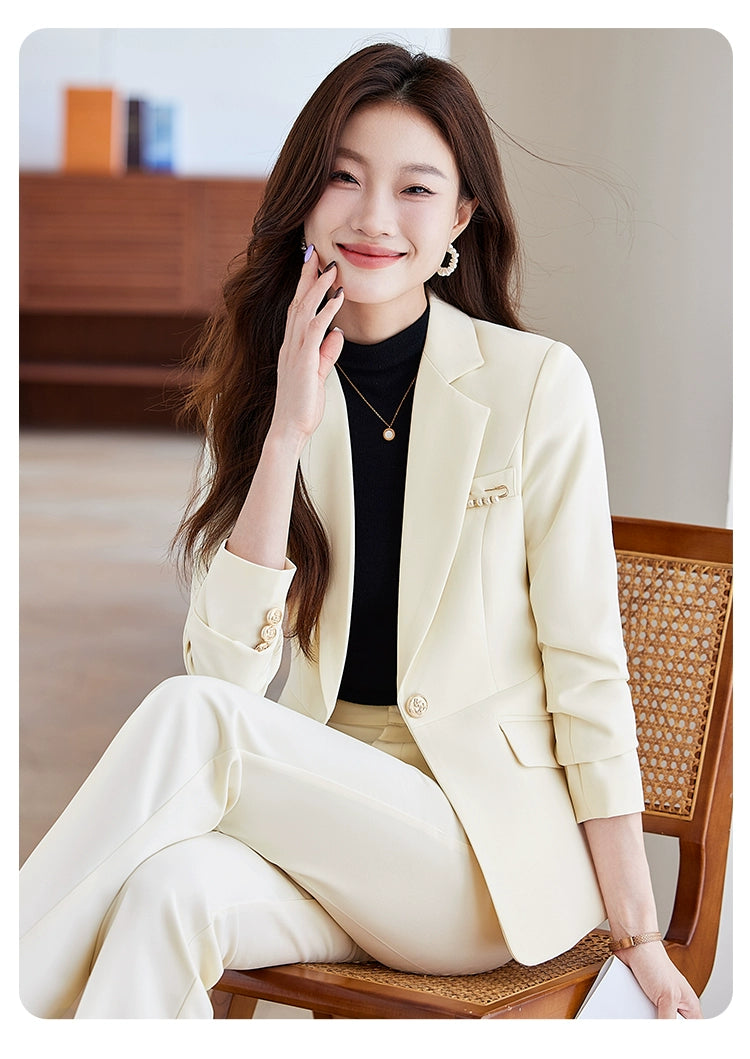Blue Suit Female Spring & Fall 2025 New Arrival K-style Elegant Casual Suit Jacket Female Fancy Business Wear