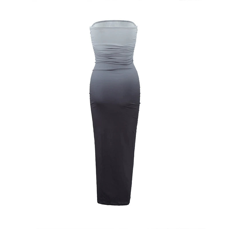 Sexy Slim fit Gradient Strapless Dress Sexy and Slim Gradient Strapless Dress