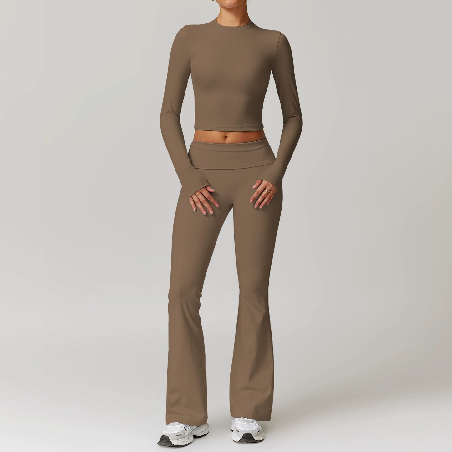 Fall and Winter Brushed Back Yoga Clothes Suit