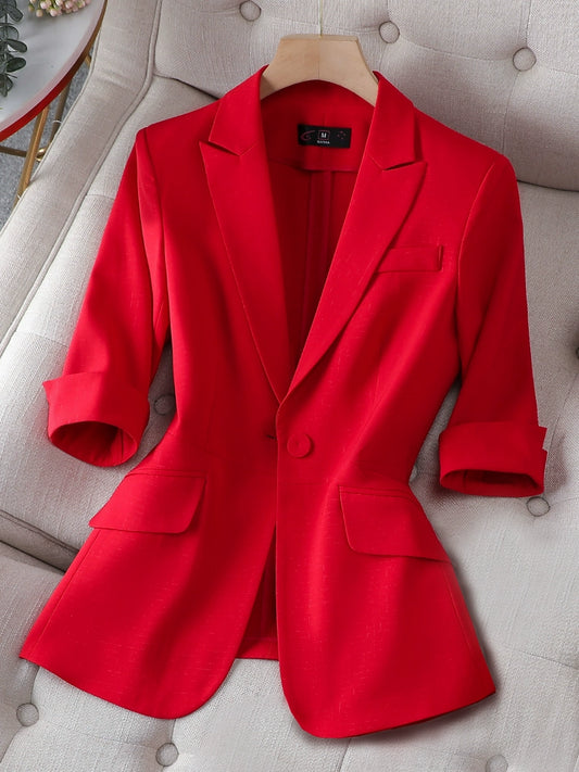 Red Summer New Elegant Hotel Manager Small Suit