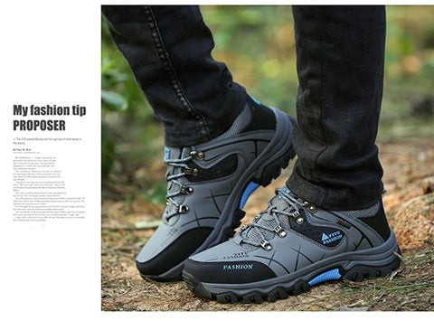 Labor Protection Men's Shoes Men Work Waterproof, Non-Slip, Wear-Resistant Sports Casual Shoes Plus Size Hiking Autumn Breathable Shoes