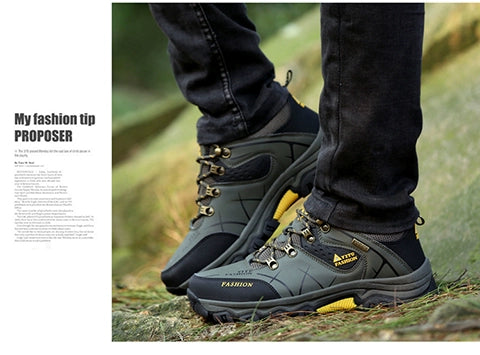 Labor Protection Men's Shoes Men Work Waterproof, Non-Slip, Wear-Resistant Sports Casual Shoes Plus Size Hiking Autumn Breathable Shoes