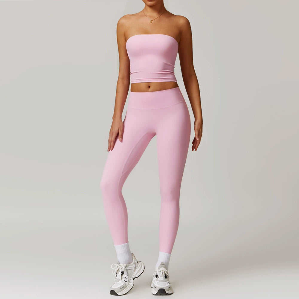 Fall and Winter Brushed Back Yoga Clothes Suit